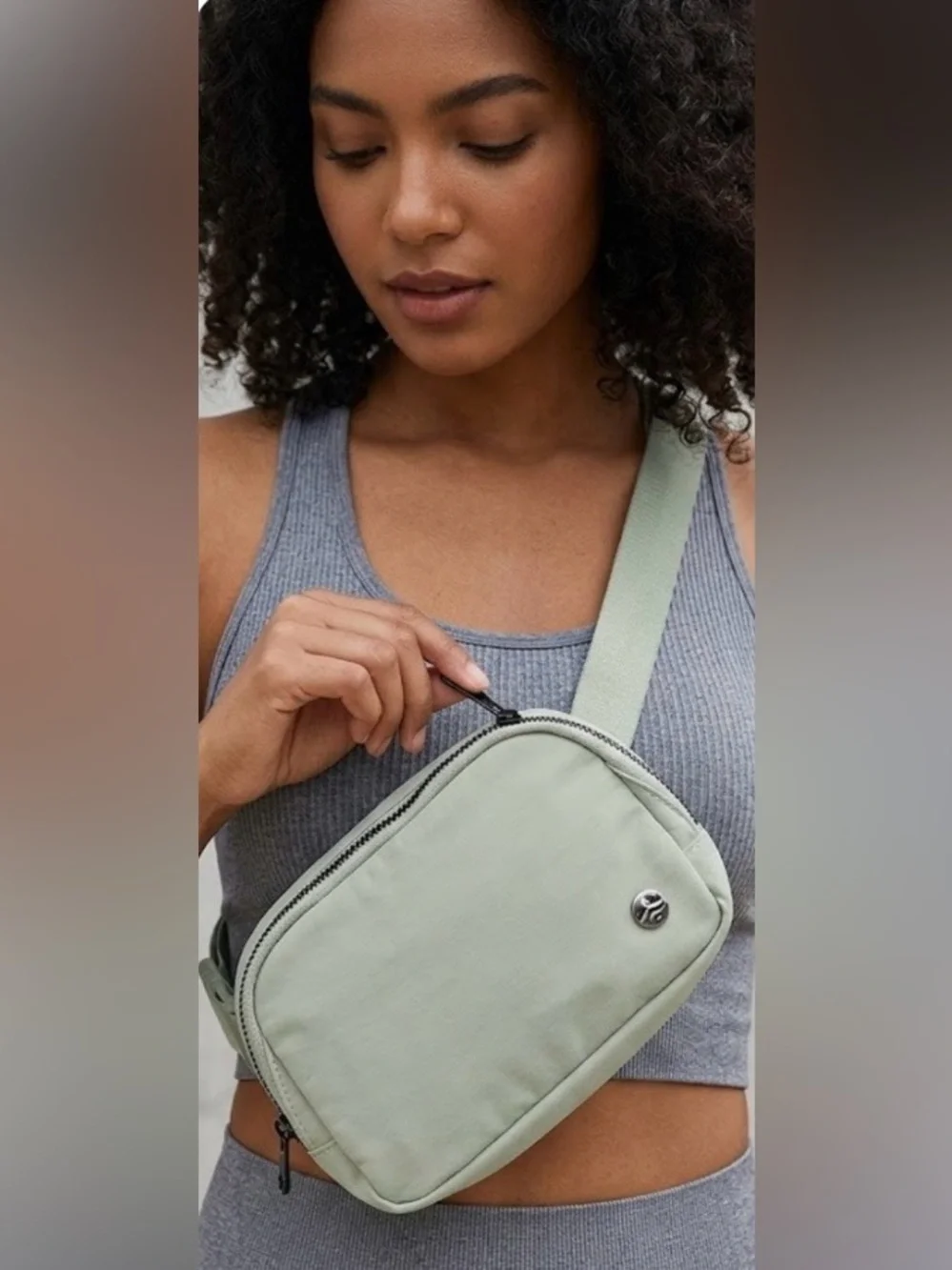 NEW, Halara Womens Mint Green Casual Waist Bag Fanny Pack Crossbody Belt Bag